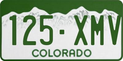 CO license plate 125XMV