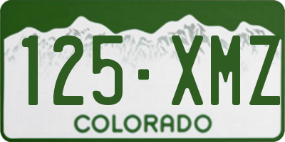 CO license plate 125XMZ