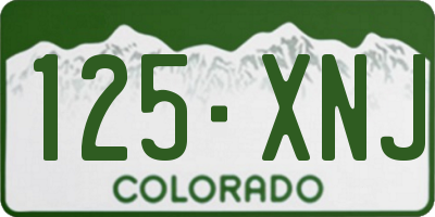 CO license plate 125XNJ