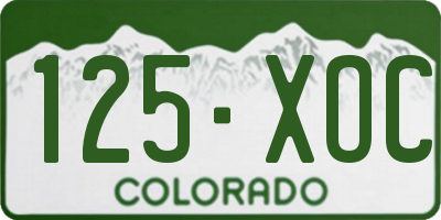 CO license plate 125XOC