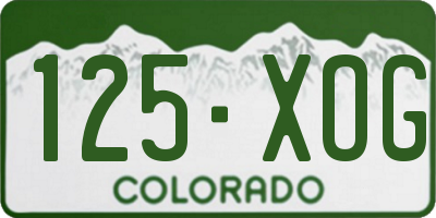 CO license plate 125XOG