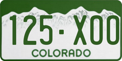 CO license plate 125XOO