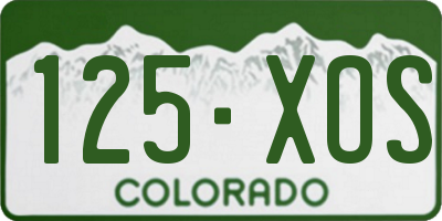 CO license plate 125XOS