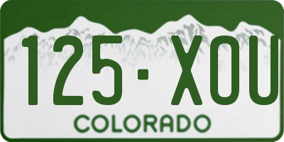 CO license plate 125XOU