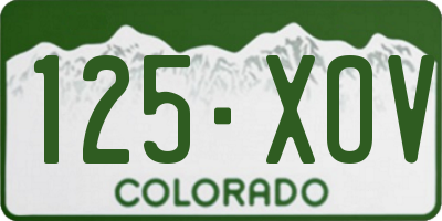 CO license plate 125XOV