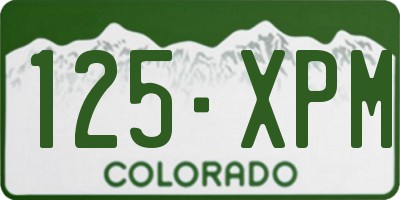 CO license plate 125XPM