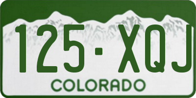 CO license plate 125XQJ