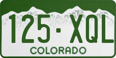 CO license plate 125XQL