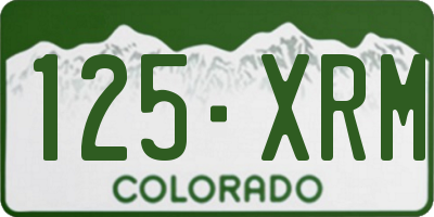 CO license plate 125XRM
