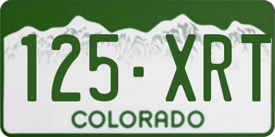 CO license plate 125XRT