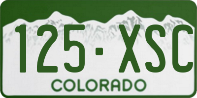 CO license plate 125XSC