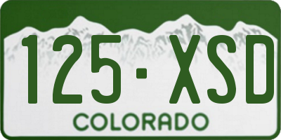 CO license plate 125XSD