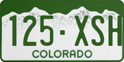CO license plate 125XSH