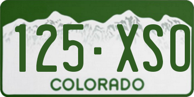 CO license plate 125XSO