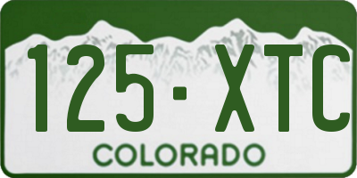 CO license plate 125XTC