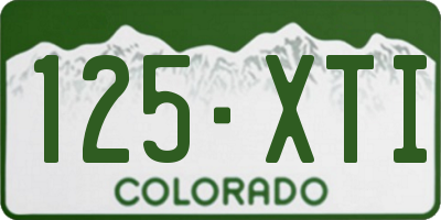 CO license plate 125XTI