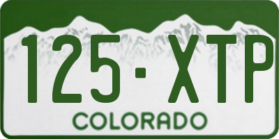 CO license plate 125XTP