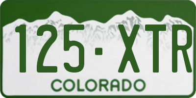 CO license plate 125XTR