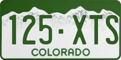 CO license plate 125XTS