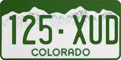 CO license plate 125XUD