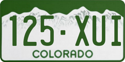 CO license plate 125XUI