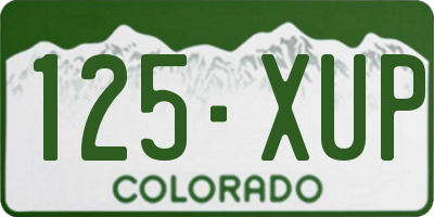 CO license plate 125XUP