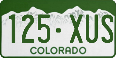 CO license plate 125XUS