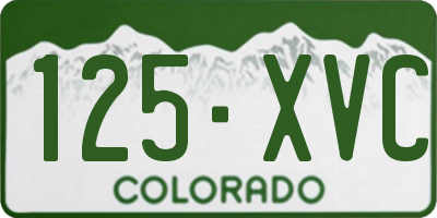 CO license plate 125XVC