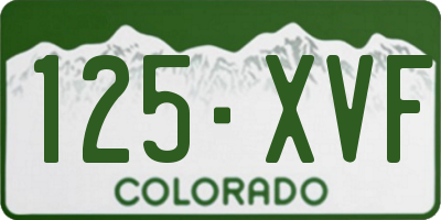 CO license plate 125XVF