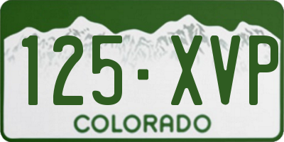 CO license plate 125XVP