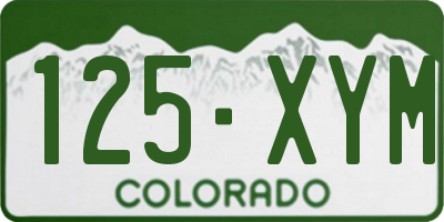 CO license plate 125XYM
