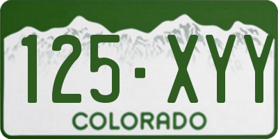 CO license plate 125XYY