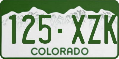 CO license plate 125XZK