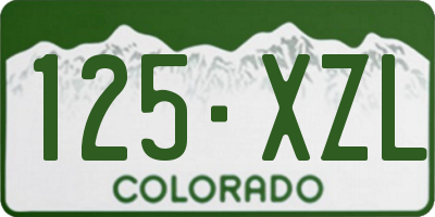 CO license plate 125XZL