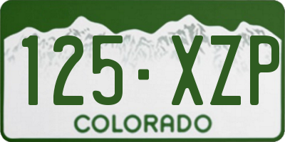 CO license plate 125XZP