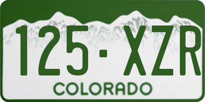 CO license plate 125XZR
