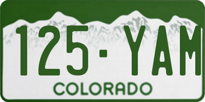 CO license plate 125YAM