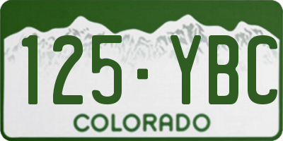 CO license plate 125YBC