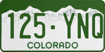 CO license plate 125YNQ