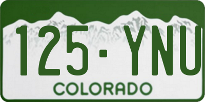 CO license plate 125YNU