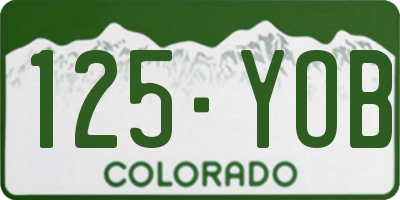 CO license plate 125YOB