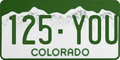 CO license plate 125YOU