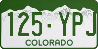 CO license plate 125YPJ