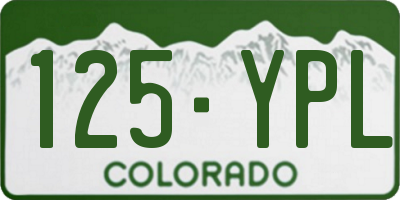CO license plate 125YPL