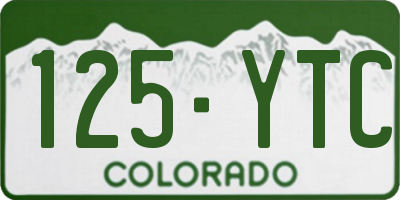 CO license plate 125YTC