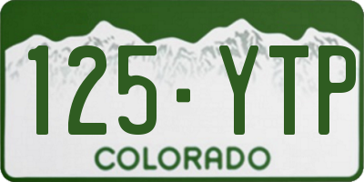 CO license plate 125YTP
