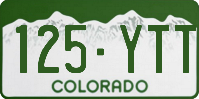 CO license plate 125YTT