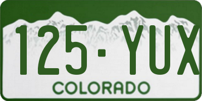 CO license plate 125YUX