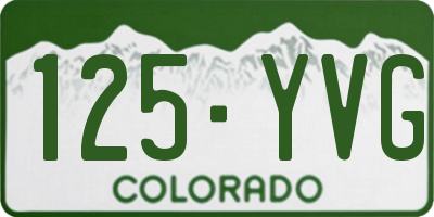 CO license plate 125YVG