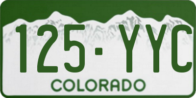 CO license plate 125YYC